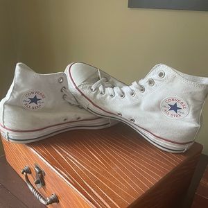 White high-top Converse